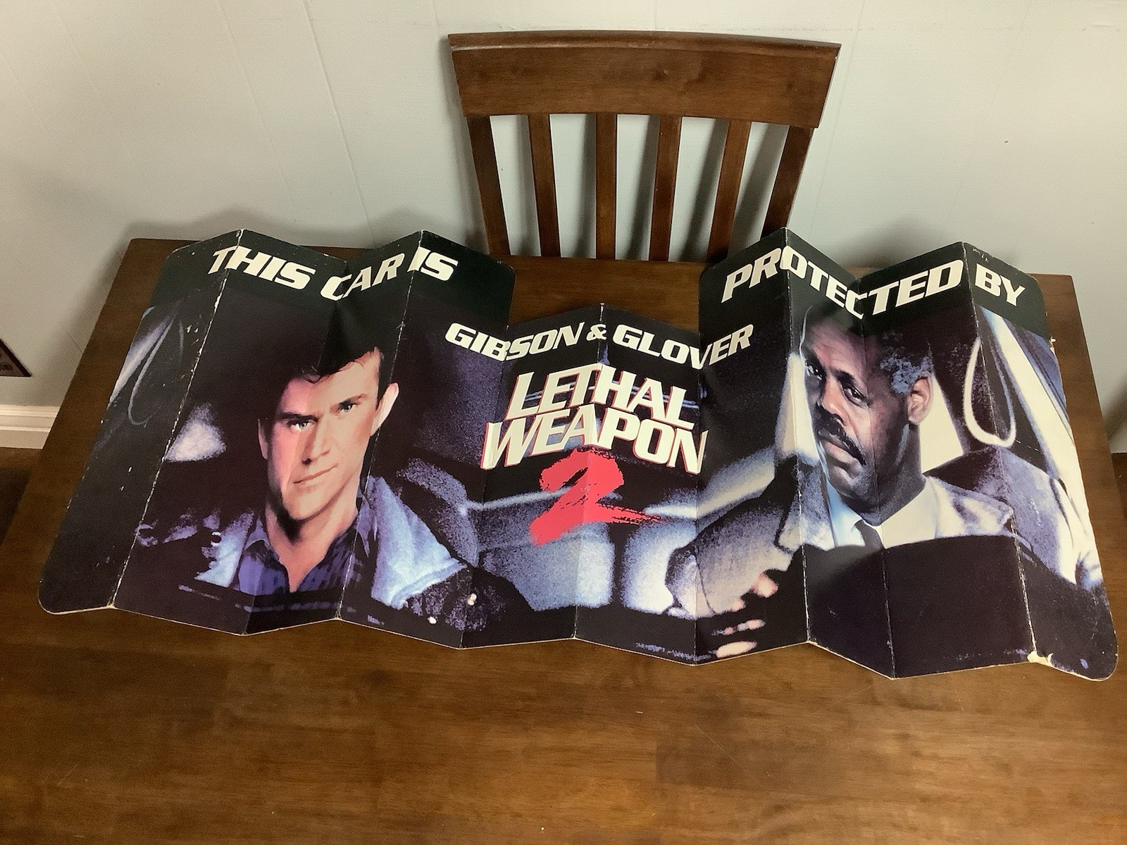 Rare 1989 Lethal Weapon 2 Windshield Sun visor, Sunset Marketing Movie Promo.