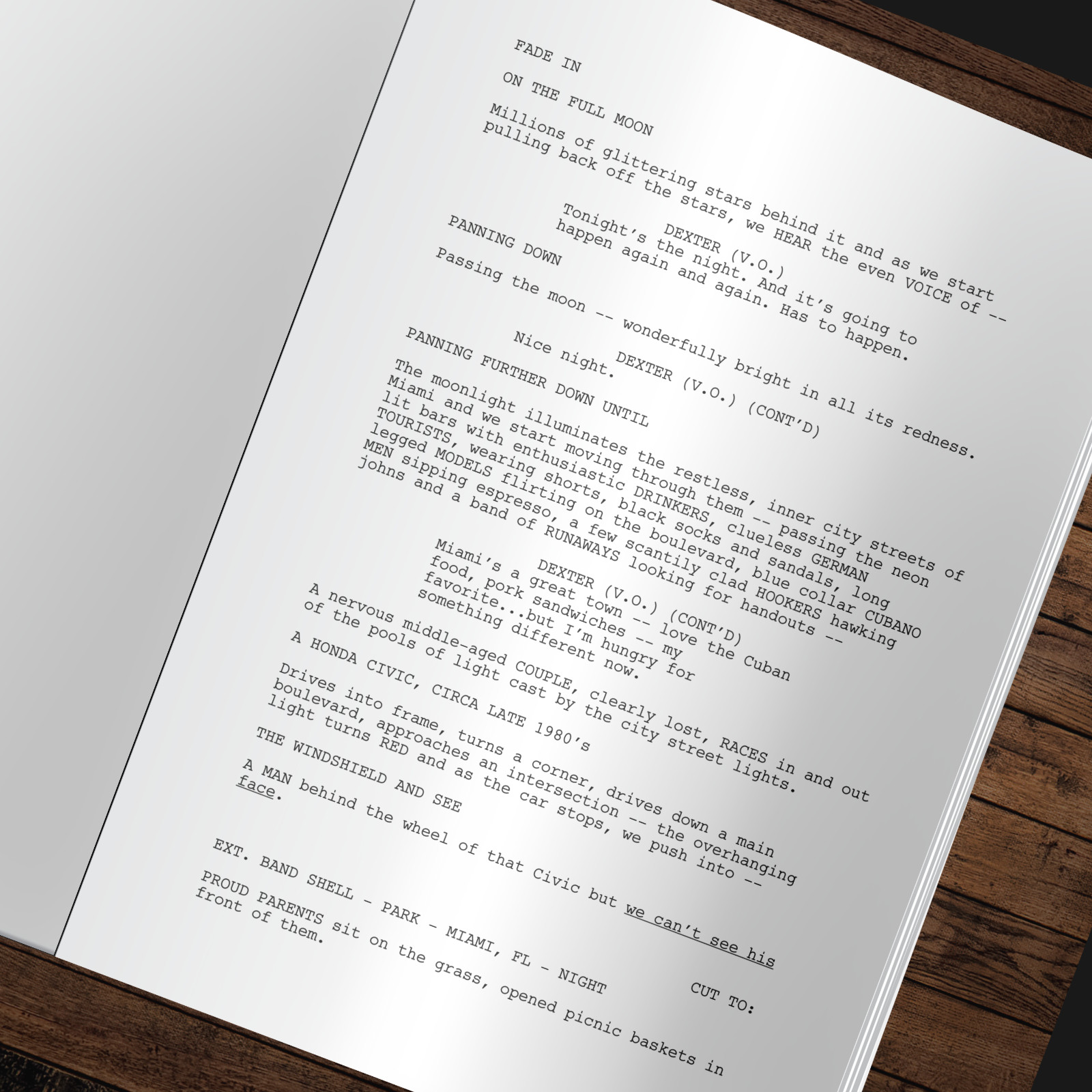 Dexter Pilot Script Autograph Signed Reprints- Dexter TV Show Michael C Hall
