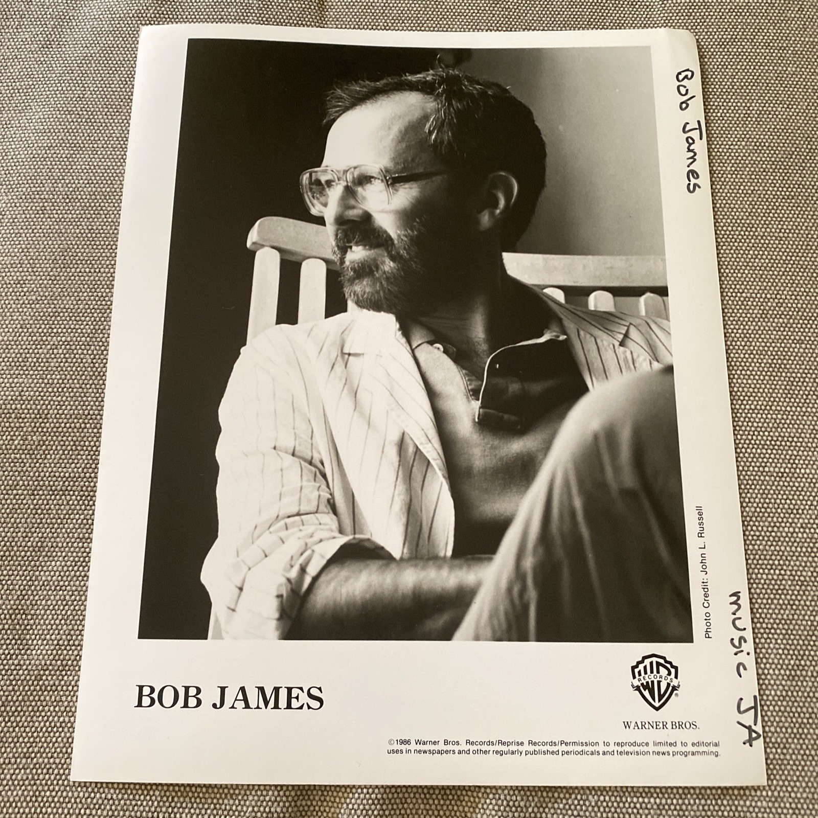 Bob James Press Photo 8×10”. See Description.