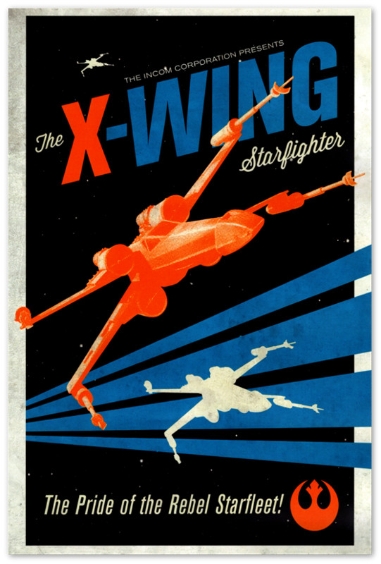 Star Wars Poster – X-Wing Starfighter Ad- Movie Posters