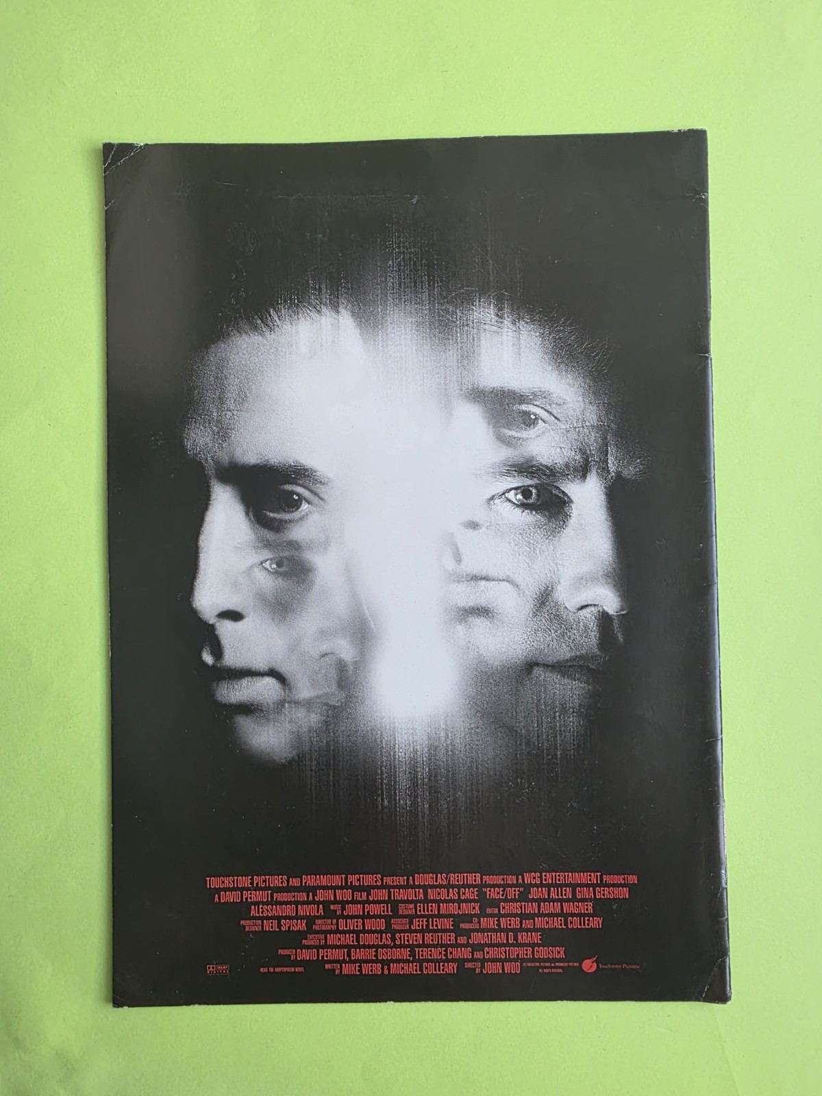Face/Off (1997) Movie Program John Woo Nicolas Cage John Travolta Joan Allen