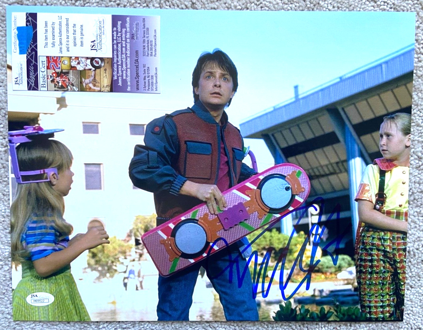 MICHAEL J FOX SIGNED BACK TO THE FUTURE 11X14 PHOTO BTTF MARTY MCFLY JSA