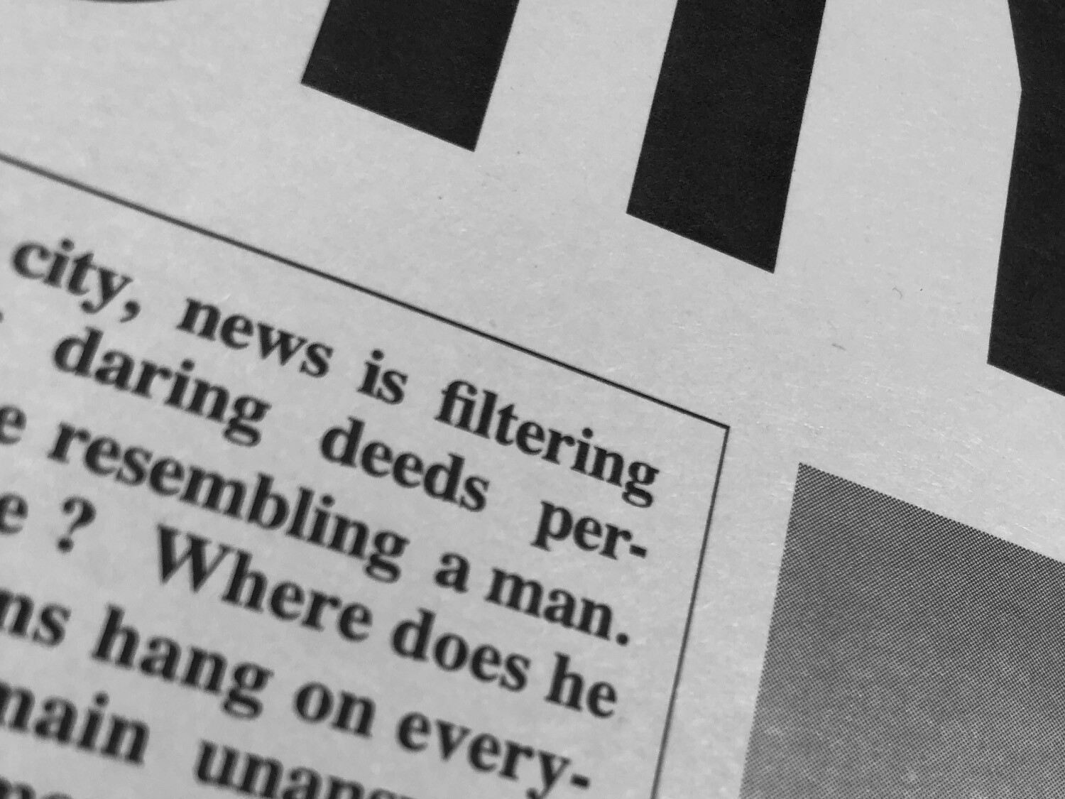 Superman “Daily Planet” Newspaper Replica -“Caped Wonder Stuns City” Chris Reeve