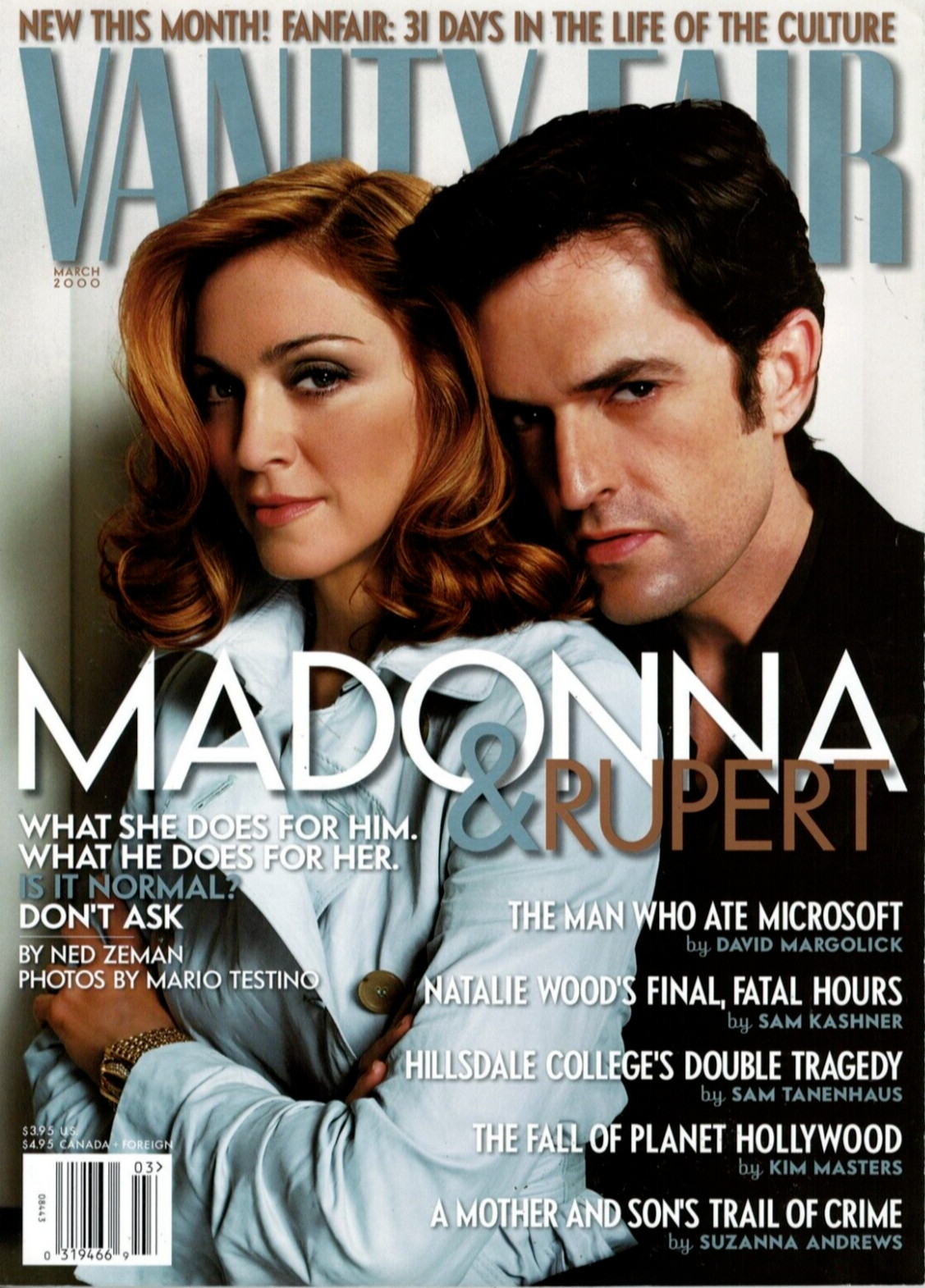 Madonna Magazine Vanity Fair March 2000 Rupert Everett Film Natalie Wood Fashion