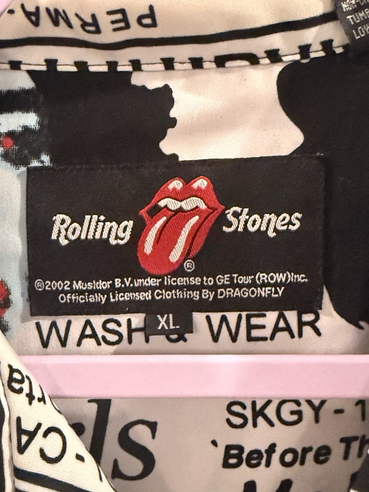 Vtg 2002 Official Rolling Stones Some Girls Album Cover AOP Button Up Shirt XL
