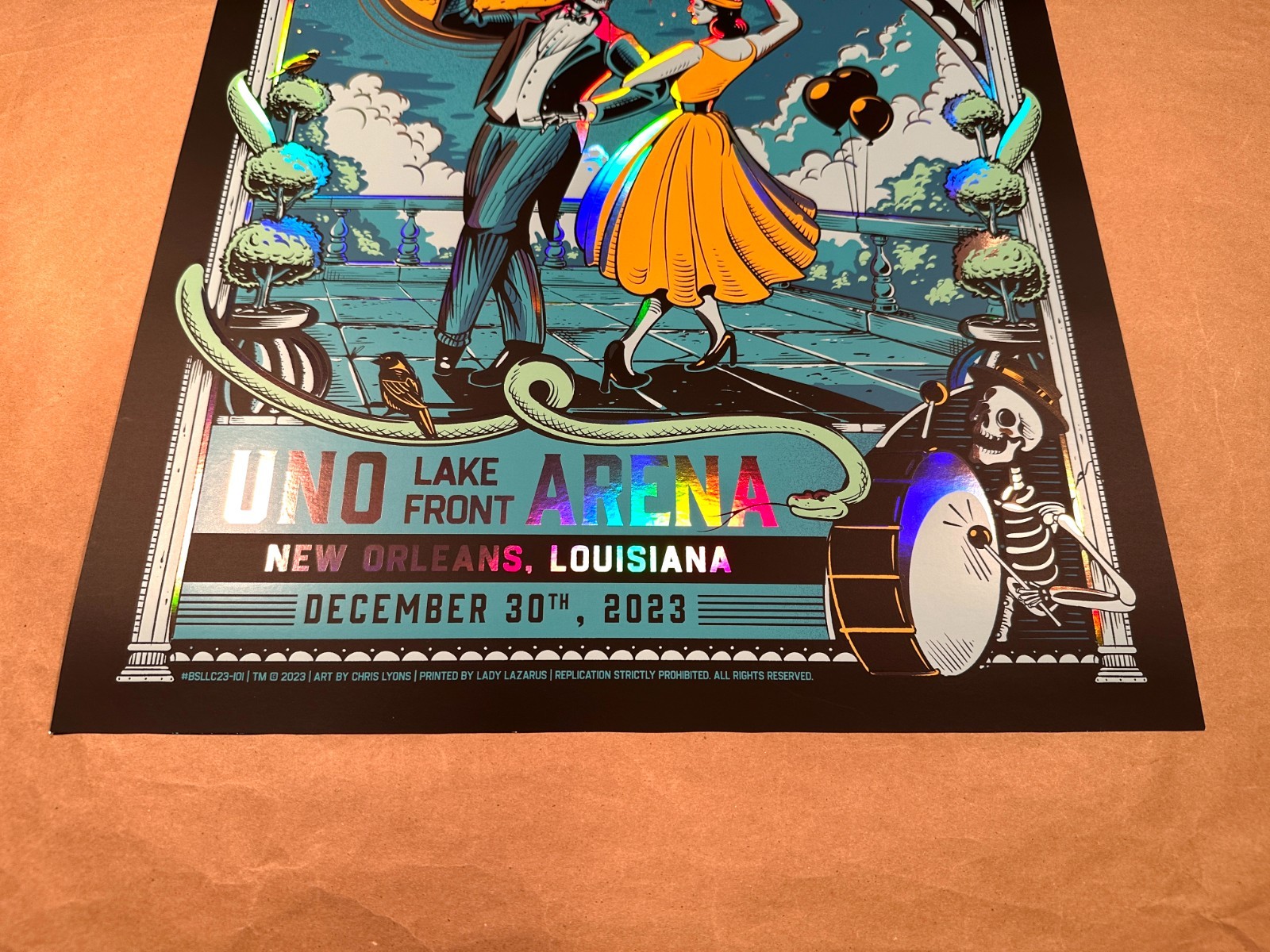 💃 Billy Strings FOIL Poster New Orleans 2023 Uno Lakefront Arena 12/30