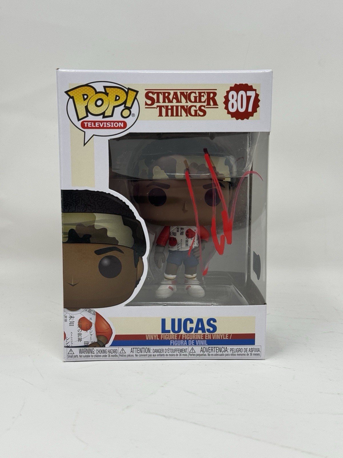 Caleb McLaughlin Stranger Things Signed Autograph Lucas Funko Pop 807 BAS COA