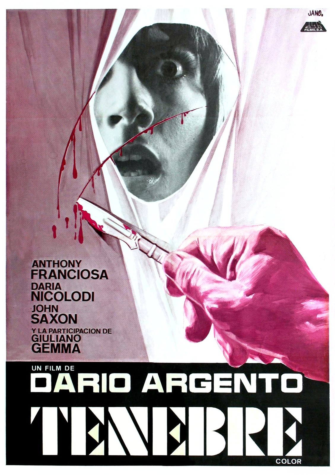TENEBRE movie Poster 1982 Dario Argento