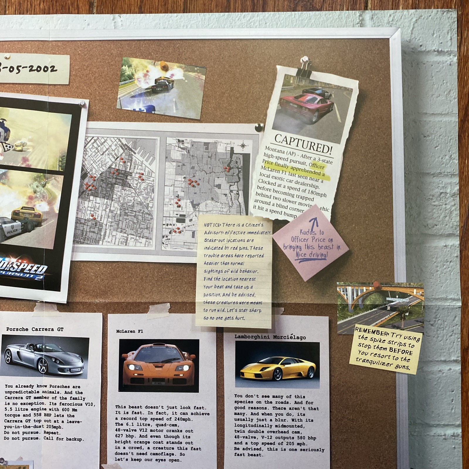 Y2K Electronic Gaming Monthly Double Sided poster Need For Speed Hot Pursuit 2