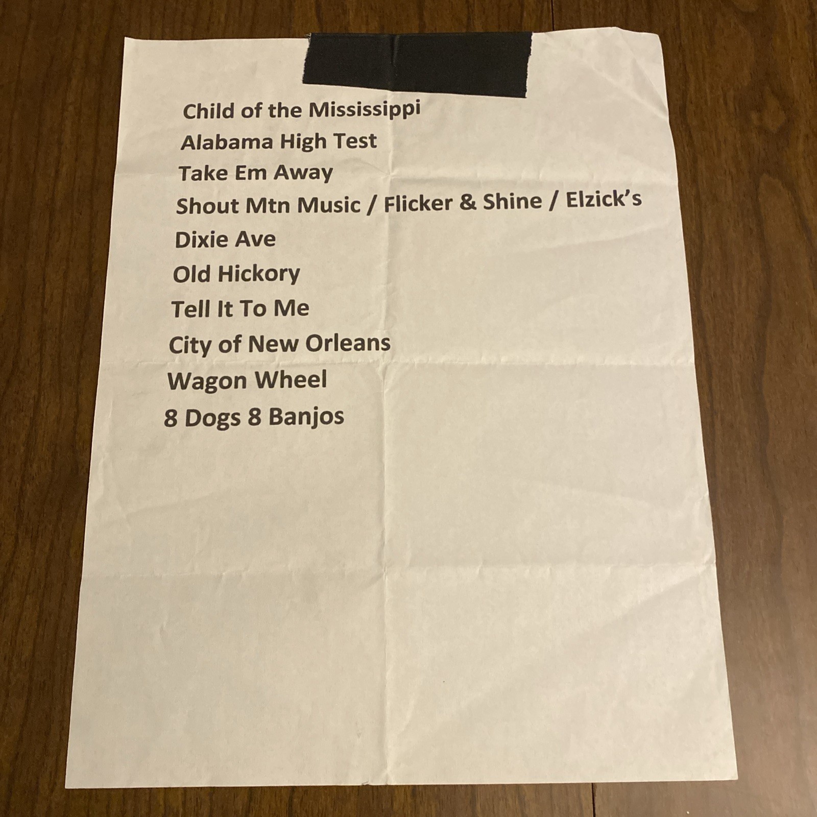 Old Crow Medicine Show 2018 Stage Used Tour Setlist Original Indiana Deer Creek