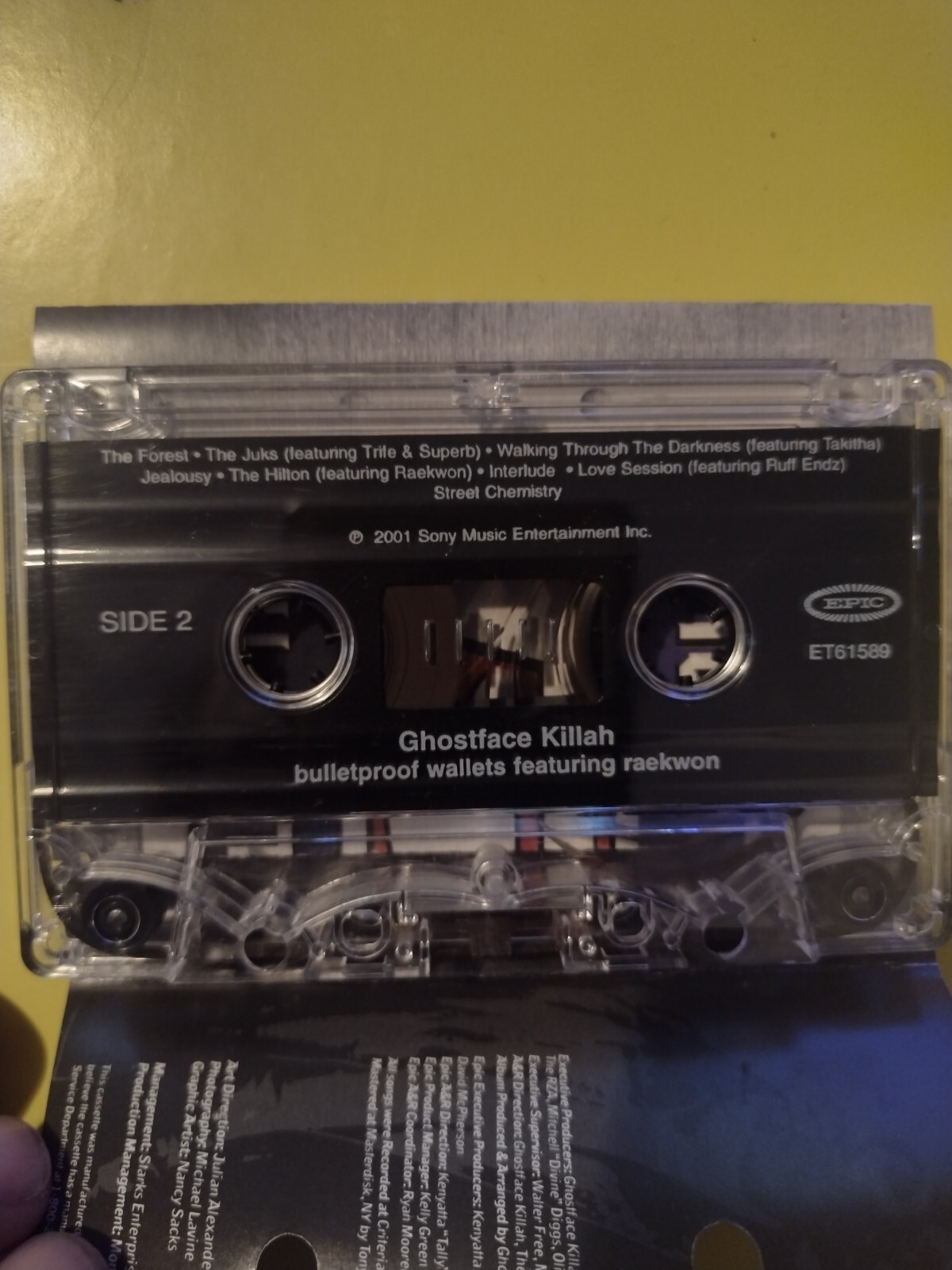 Ghostface Killah Bulletproof Wallets Cassette. *AUTOGRAPHED BY RAEKWON *Beckett