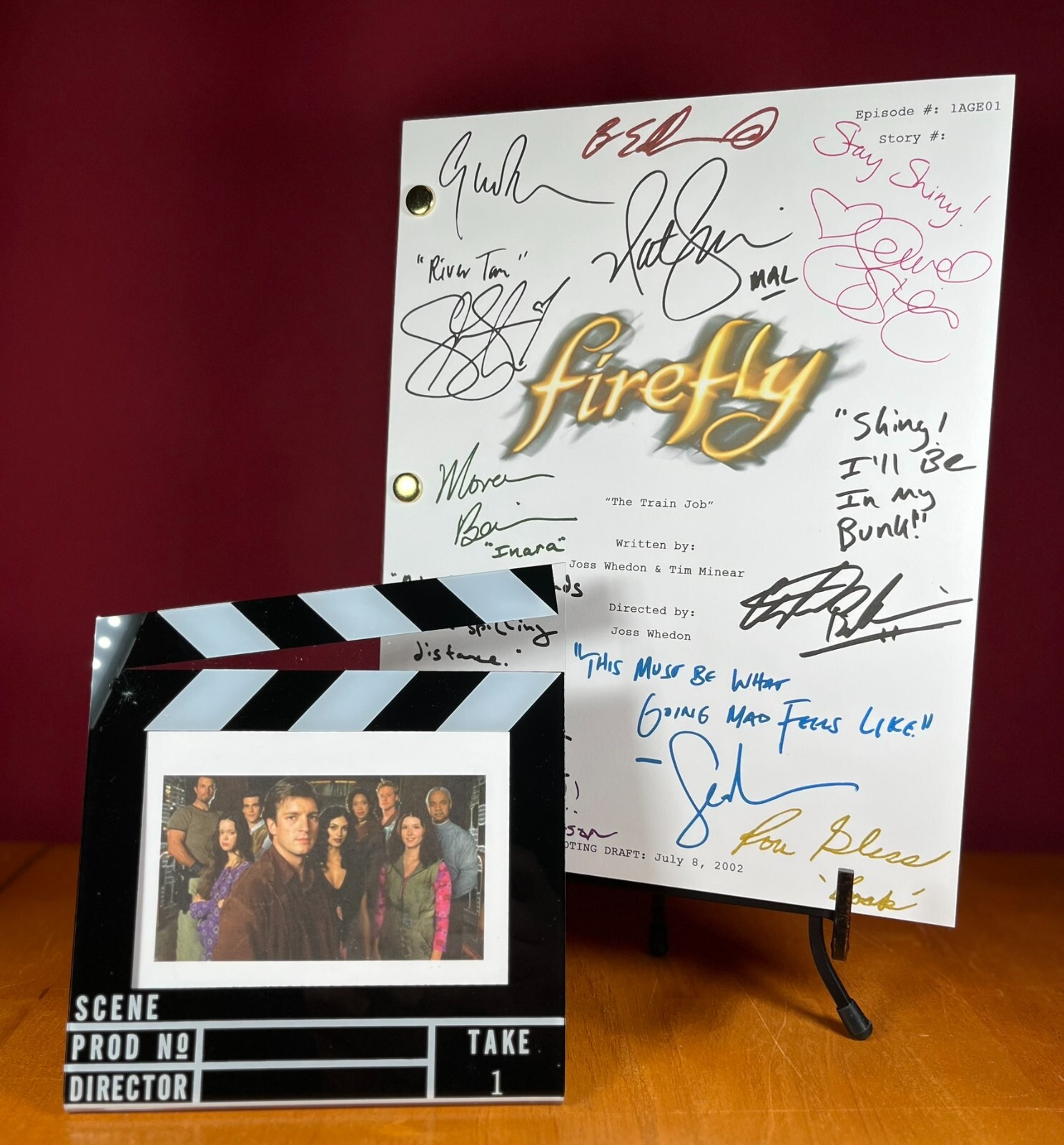 Firefly Pilot & Series Finale Scripts Signed- Autograph Reprints- Firefly Show