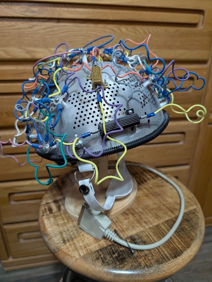 Fan-made Ghostbusters -like Colander Aura Hat