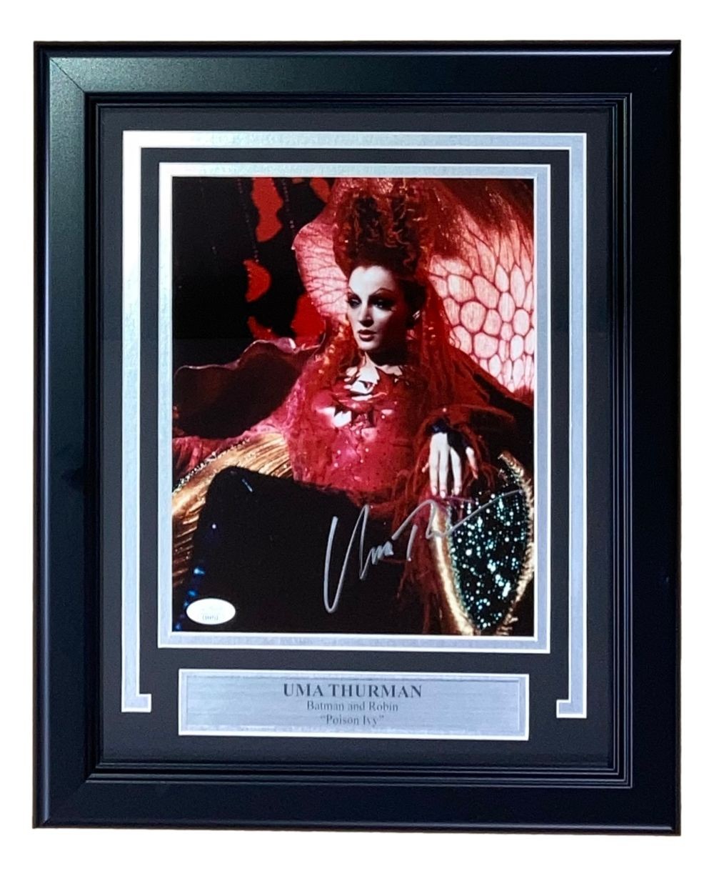 Uma Thurman Signed Framed 8×10 Batman & Robin Poison Ivy Photo JSA