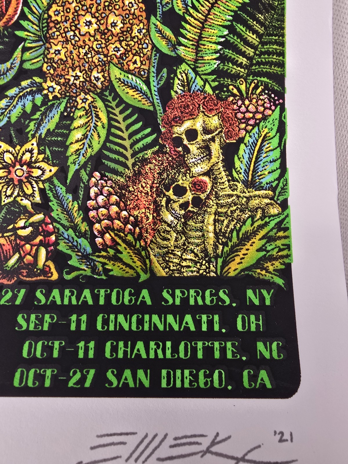 Dead and Company 2021 Tour Poster Bob Weir John Mayer #1433/22050 EMEK
