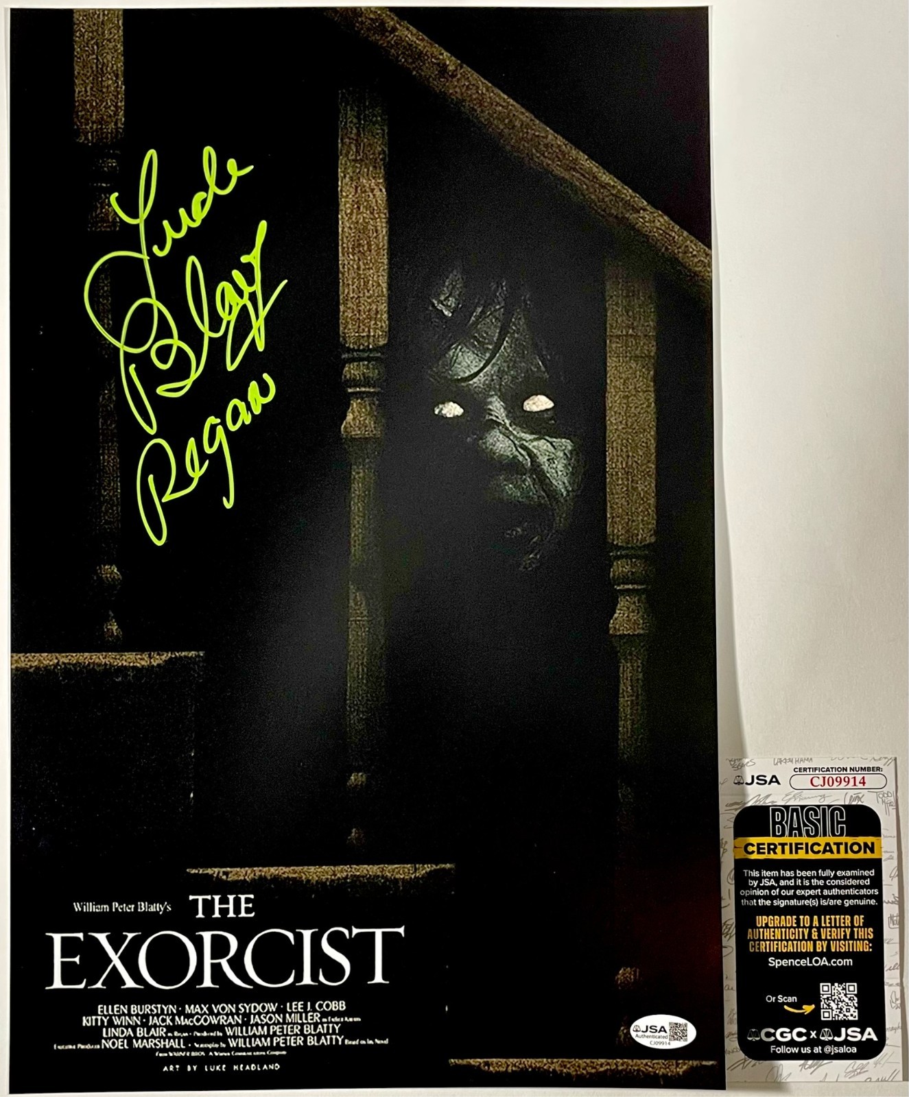 Linda Blair Signed The Exorcist 11×17 Movie Poster Authentic Autograph JSA COA