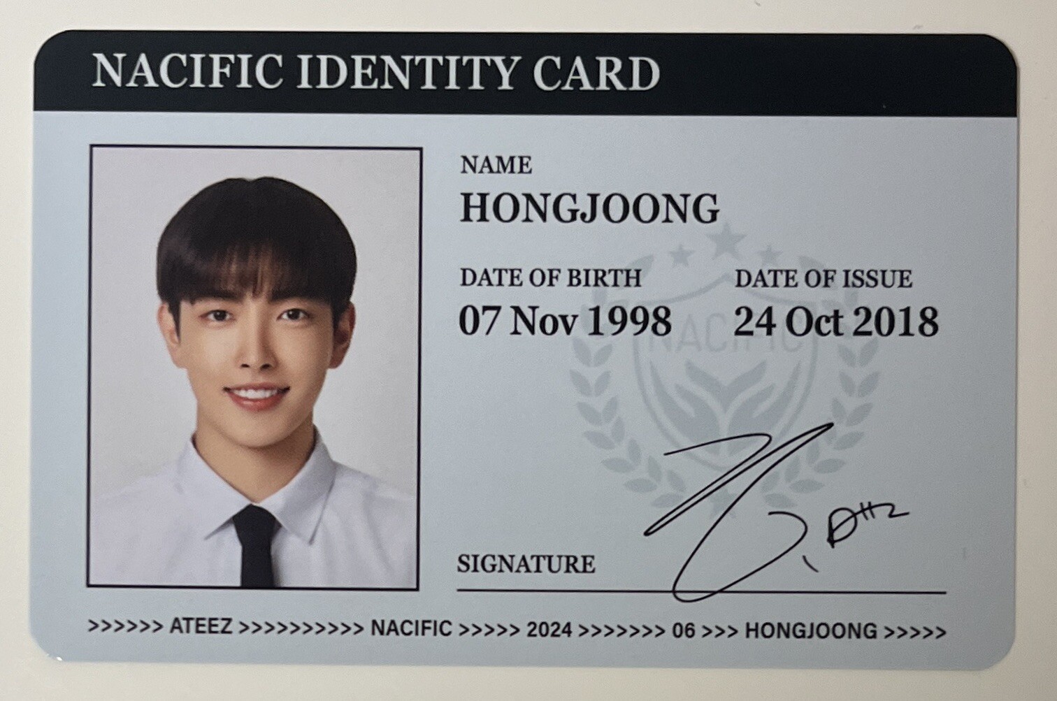 ATEEZ x NACIFIC Official Double Sided PHOTOCARD HONGJOONG SEONGHWA SAN