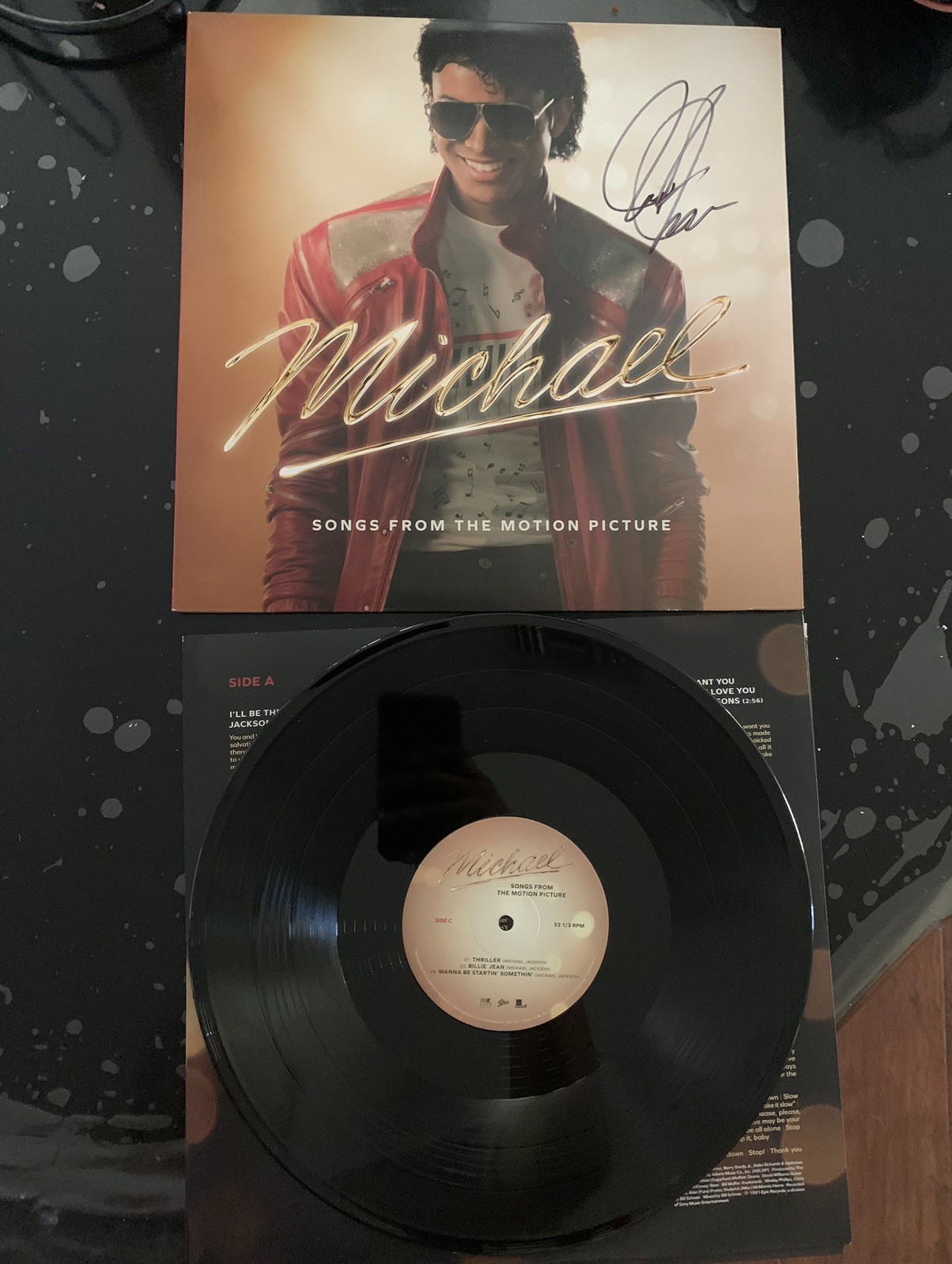 JAAFAR JACKSON SIGNED MICHAEL MOVIE VINYL ALBUM LP AUTOGRAPH PROOF PICTURE
