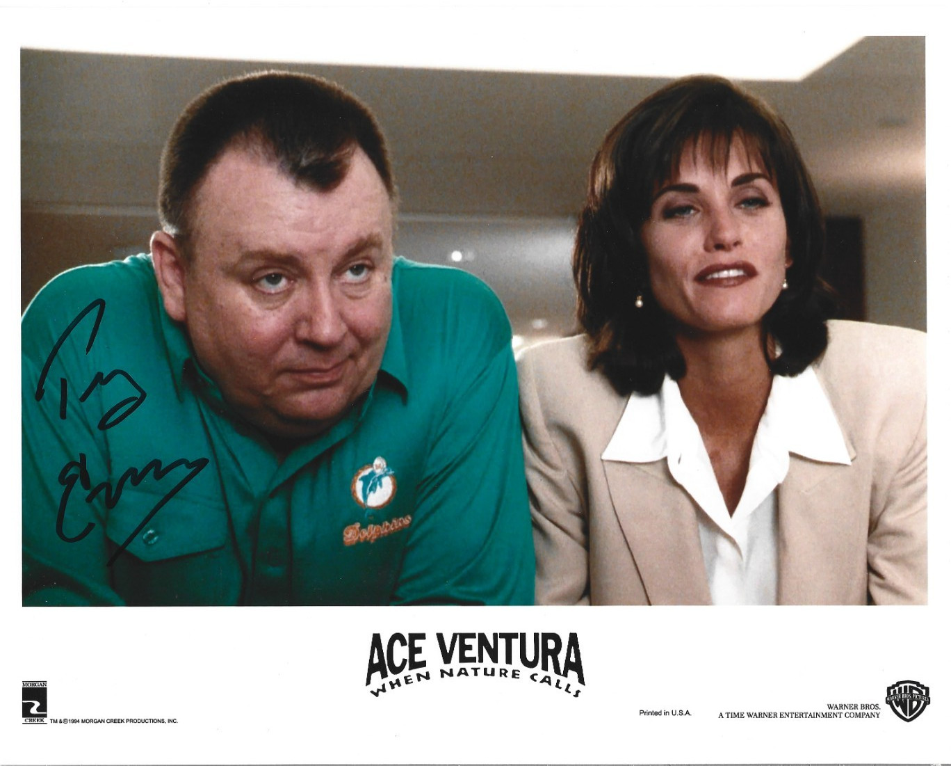 Troy Evans hand SIGNED Ace Ventura When Natures Calls Movie Photo COA Autograph