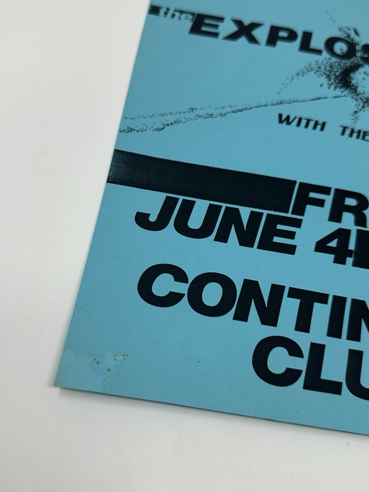 The Explosives with The Jets Continental Club Austin Texas 1980s Punk Flyer