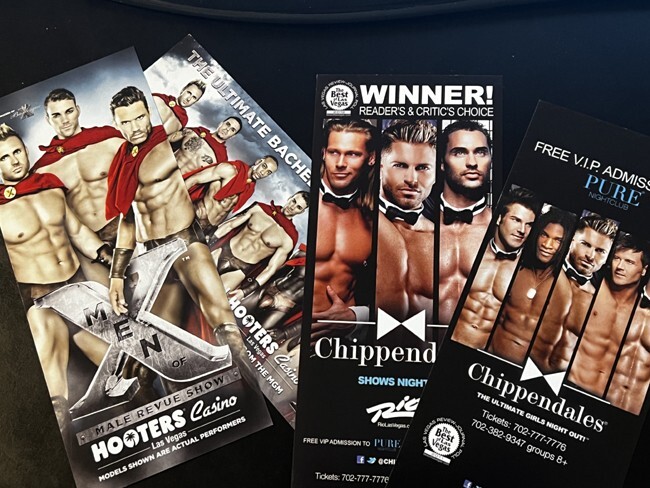 Chippendales (4) Vegas Promo Photo Card Lot X-Men Male Review Dancers Rio Casino