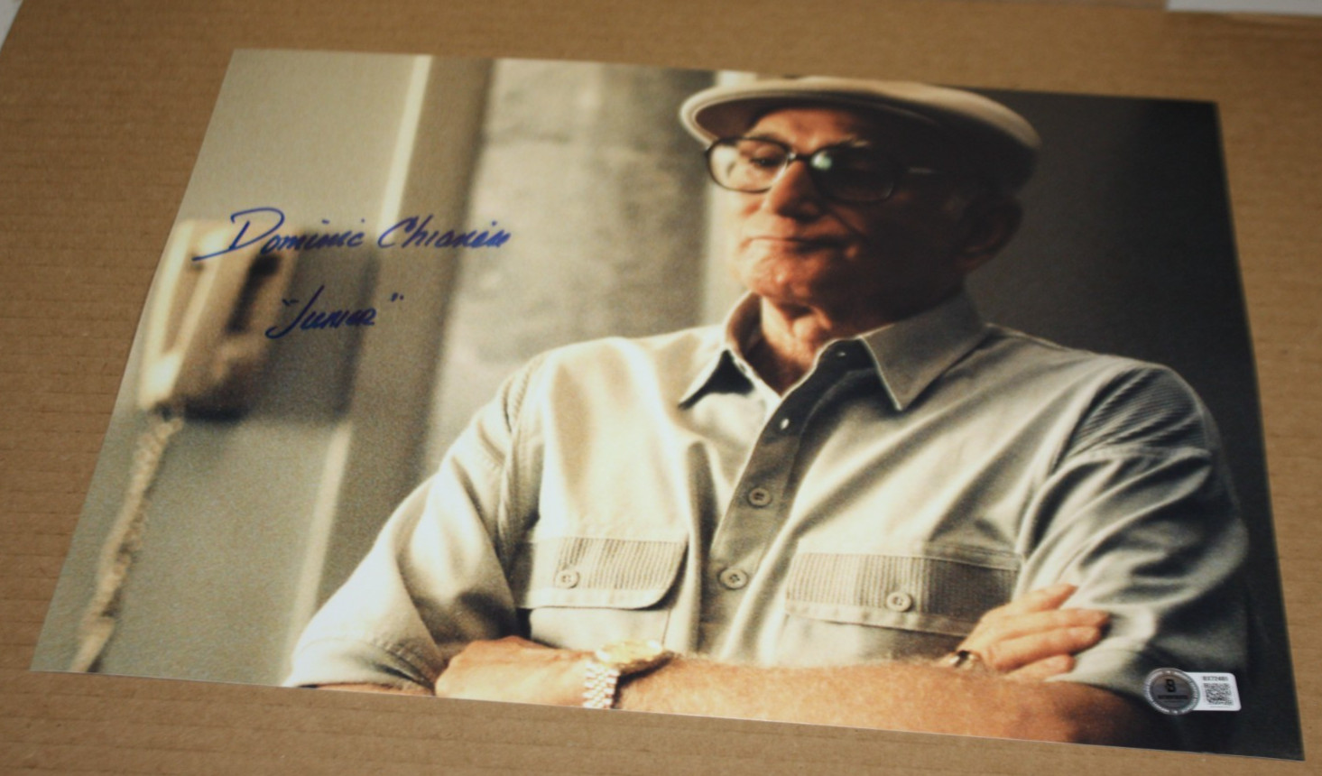 DOMINIC CHIANESE Signed Sopranos 11×14 Autograph Photo “JUNIOR” BECKETT COA