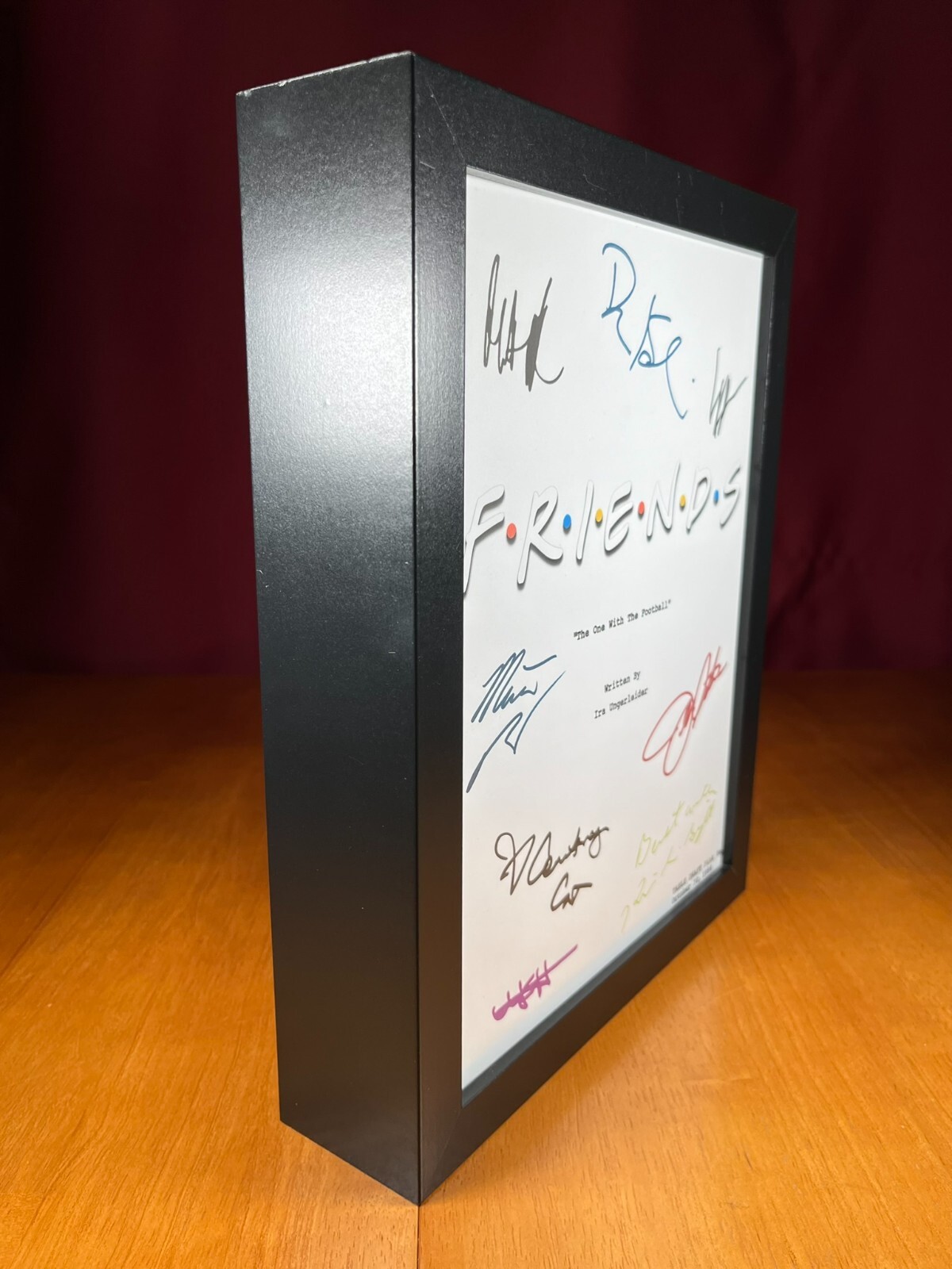 Friends Script- One With The Football- Signed- Autograph Reprints- Thanksgiving