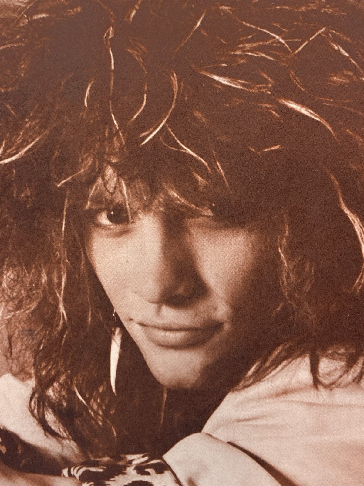 Jon Bon Jovi 14” x 11” Photo Early 1980’s Printed On Thin Cardboard