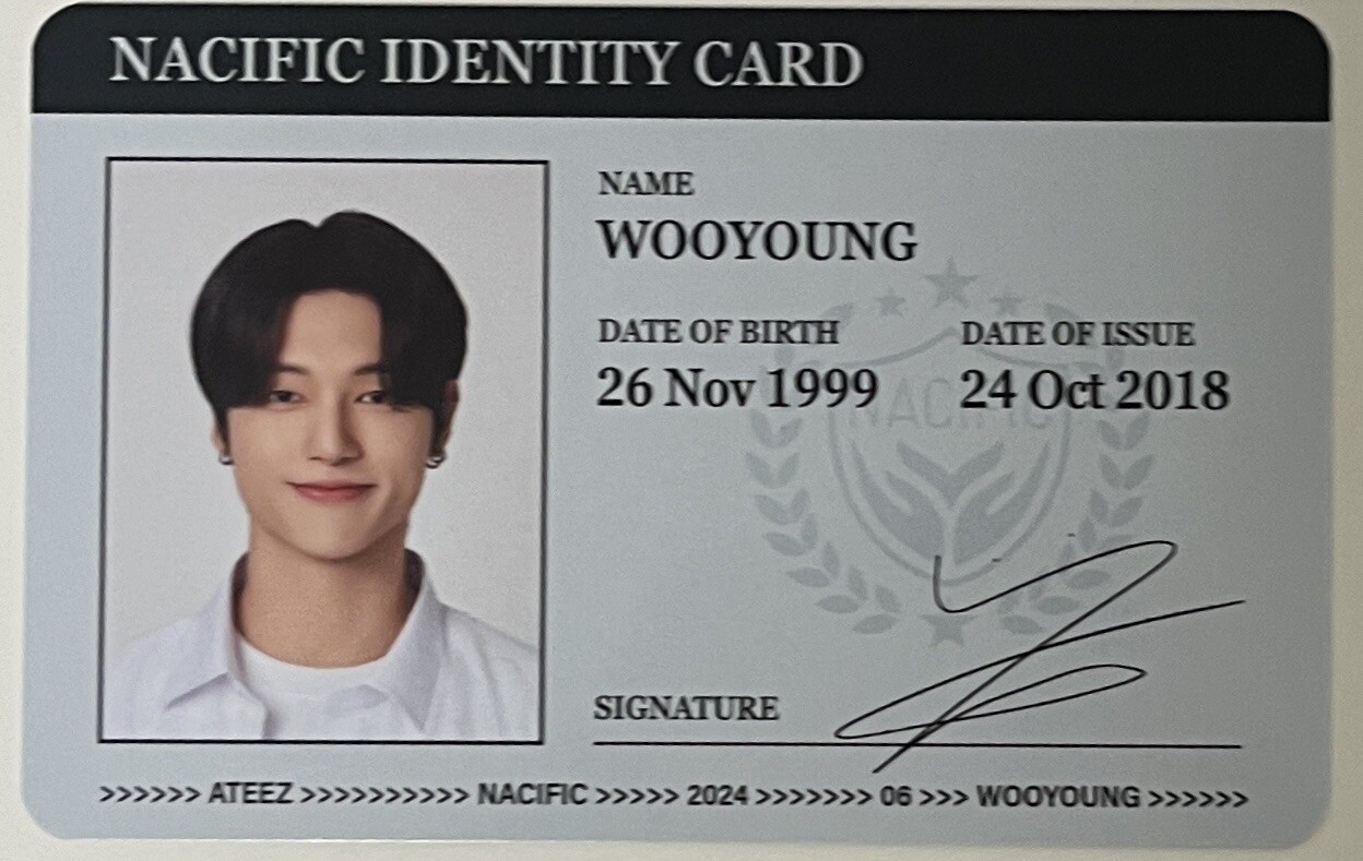 ATEEZ x NACIFIC Official Double Sided PHOTOCARD HONGJOONG SEONGHWA SAN