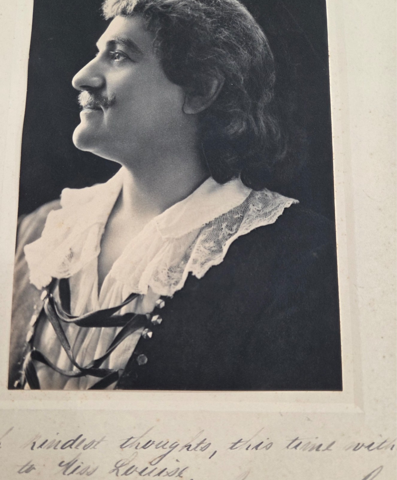 Barron Berthold (Born 1870) Opera Singer Large Format Signed Matted Photograph