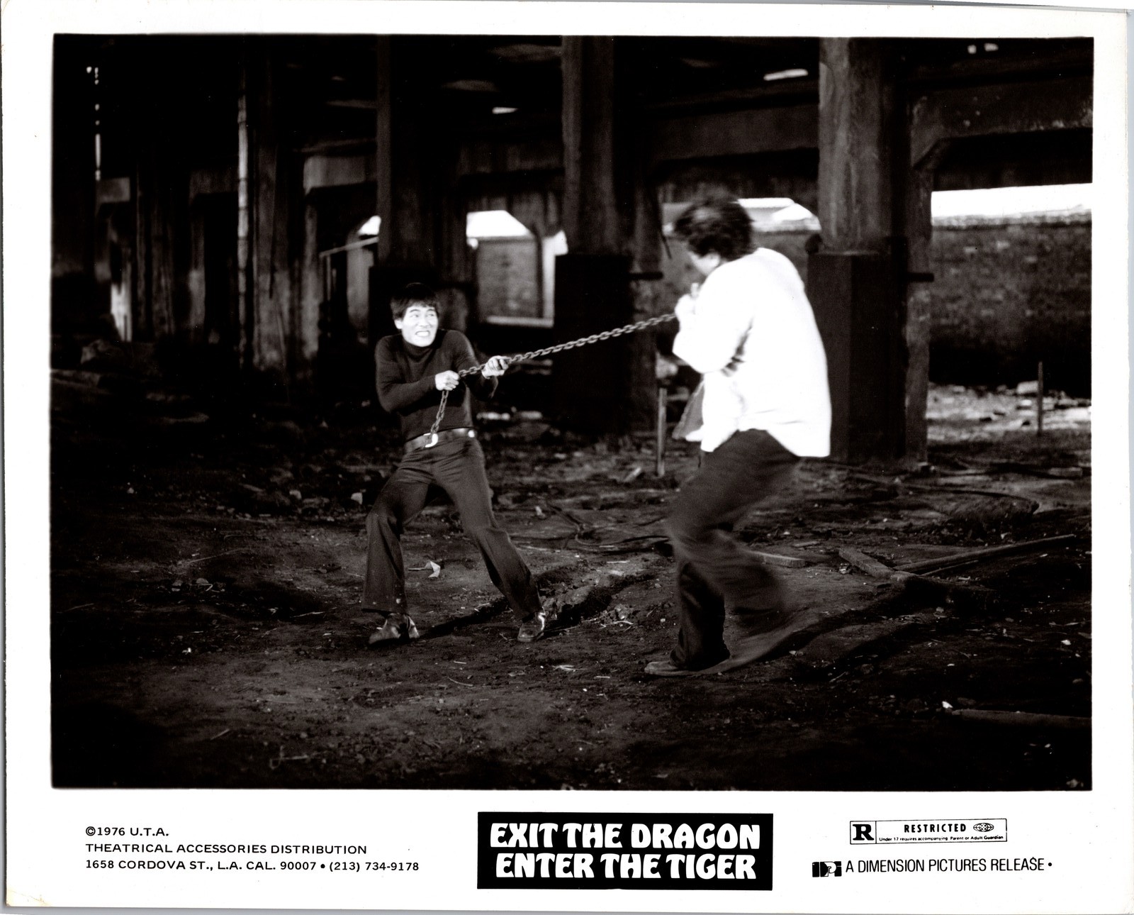 1976 Exit the Dragon, Enter the Tiger Bruce Li 8×10 Photo
