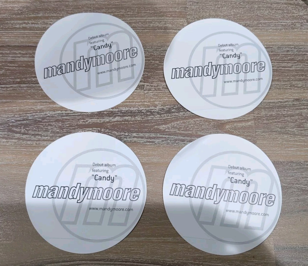 4 MANDY MOORE Candy Promo Sticker Circle Lot