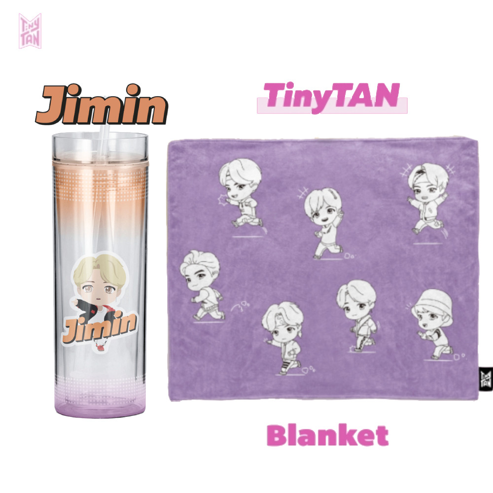 BTS TinyTAN Official BTS Ice Cup Tumbler 11.8 oz Jimin [CHOOSE BLANKET]