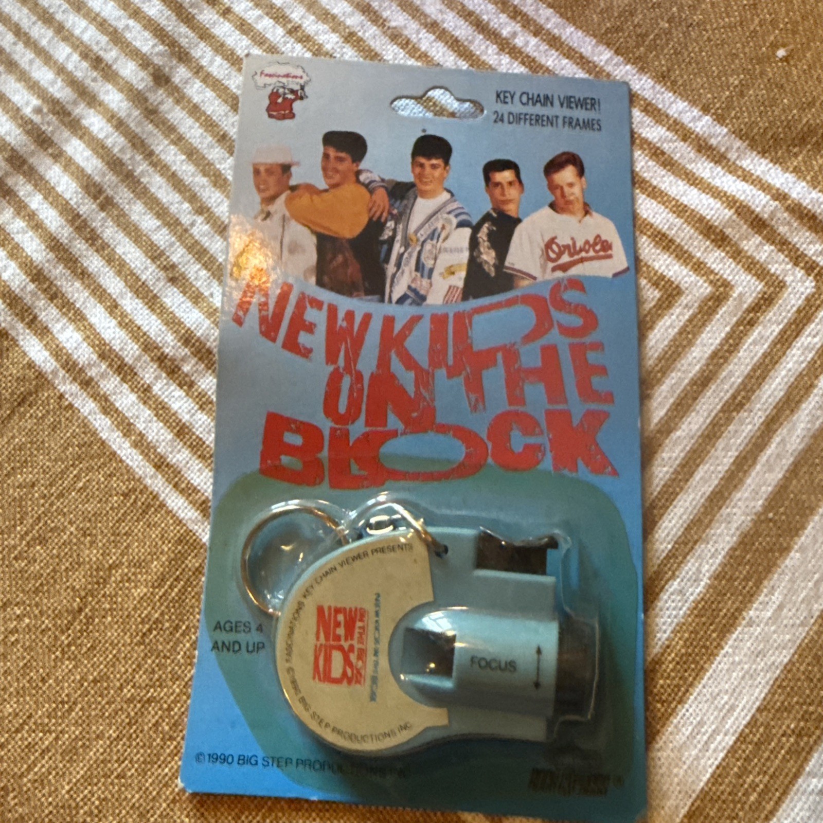1990 New Kids On The Block Key Chain Viewer 24 Frames Teal Blue New – Sealed