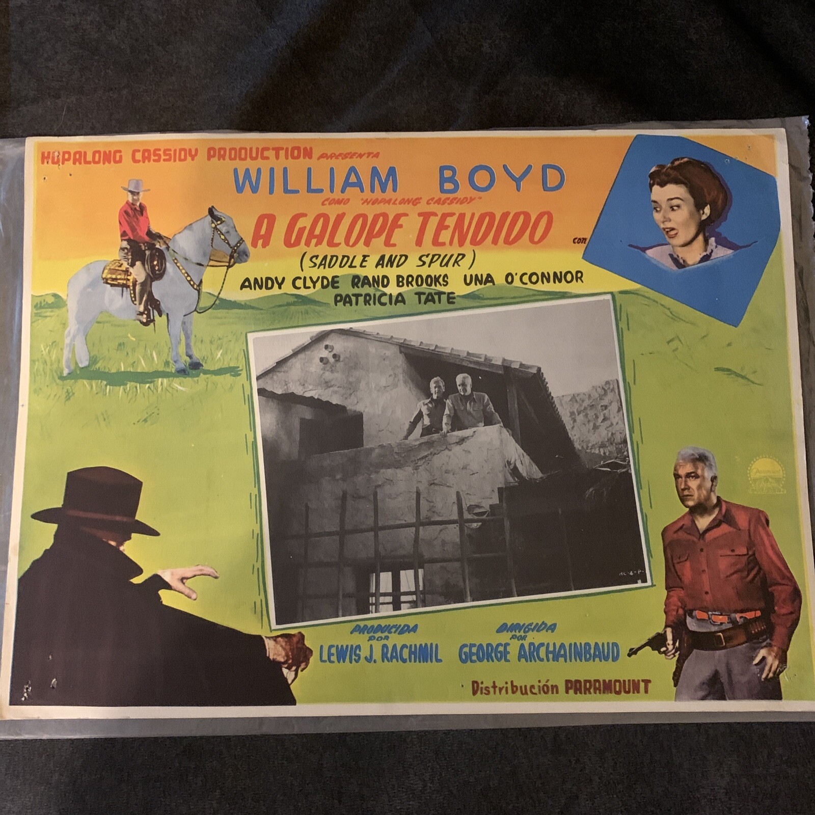 Antique/Vintage William Boyd “A Galore Tendido ” Movie print/poster 11 X17