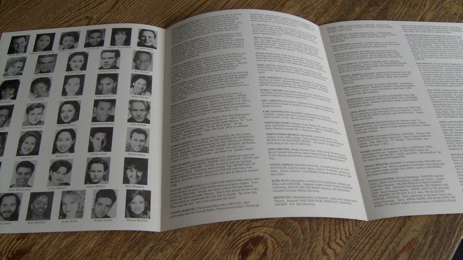 Carousel Program 1996 Patrick Wilson Rodgers Hammerstein Royal National Theatre