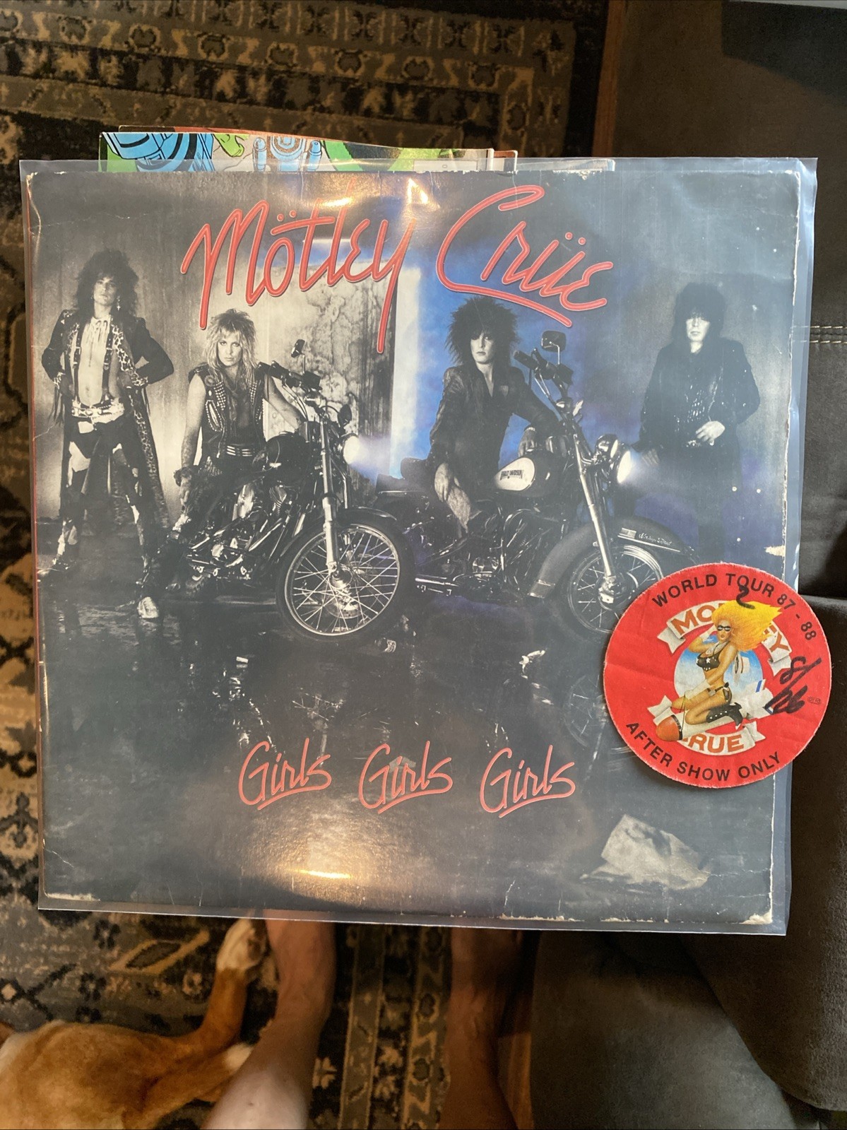 Motley Crue 1987 Girls Girls Girls Album Autographed By Tommy Lee