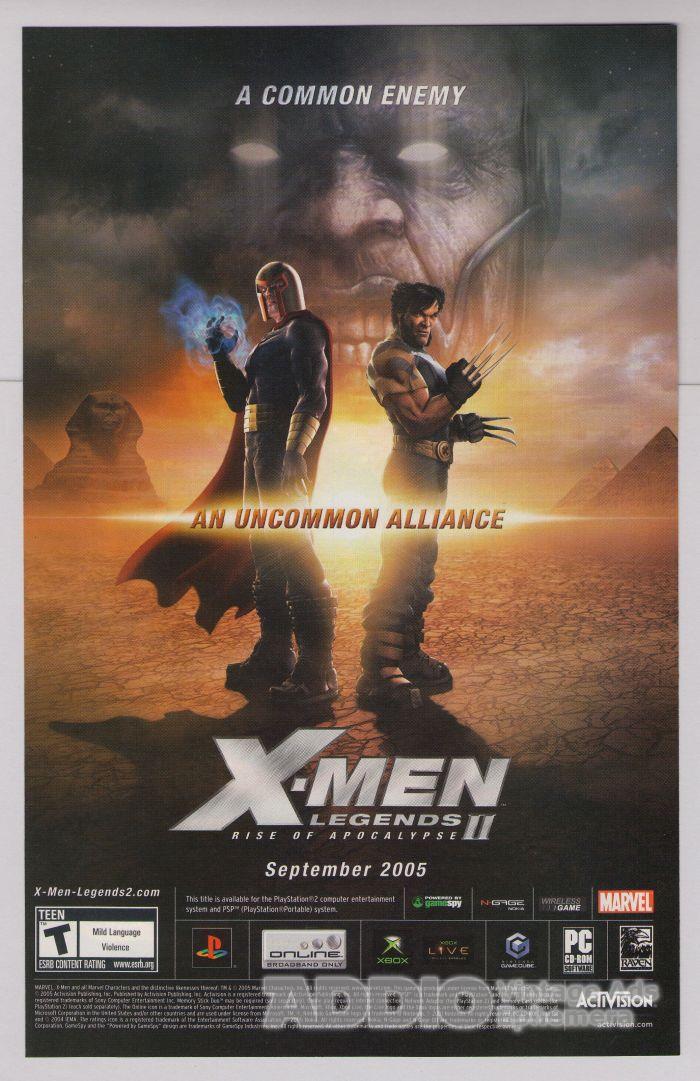 X-Men Legends II video game PRINT AD Wolverine Magneto advertisement page 2005