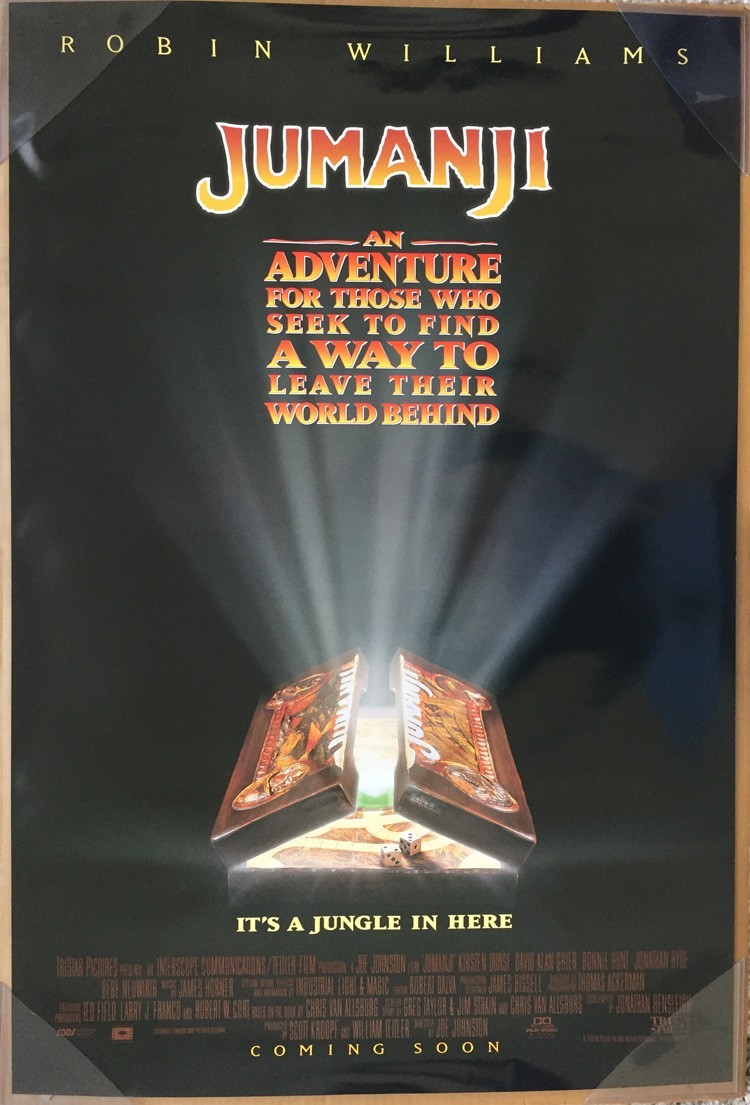 JUMANJI MOVIE POSTER 2 Sided RARE ORIGINAL INTL FINAL VF 27×40 ROBIN WILLIAMS