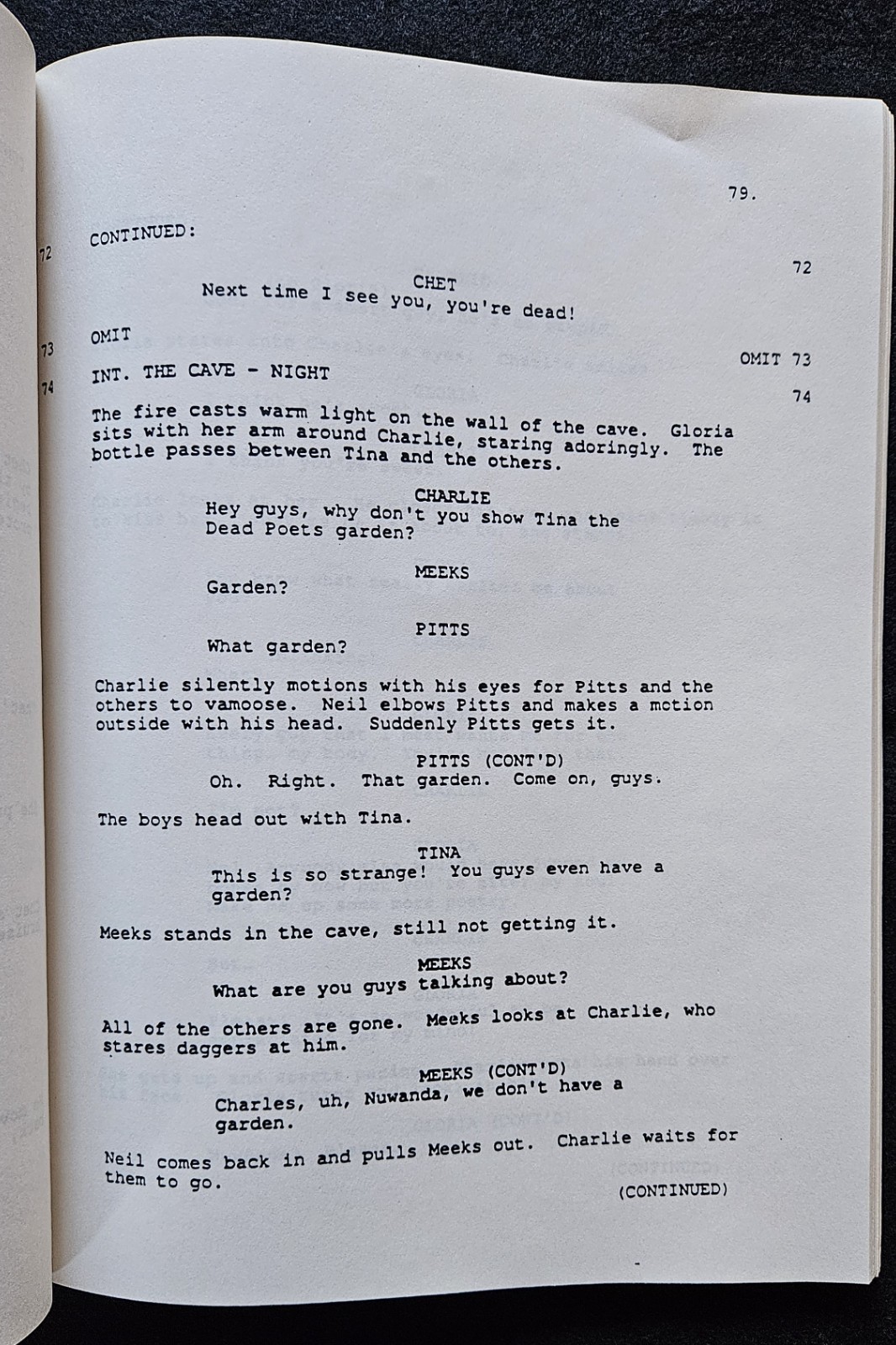 DEAD POETS SOCIETY Original 1988 Studio Film Script Revised Third Draft Schulman