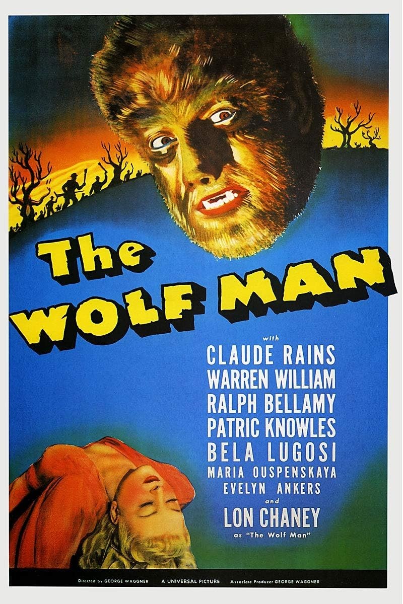 THE WOLF MAN (1941) 🐺 Movie POSTER – 24×36″ – 16×24″ – 11×17″ Premium Quality