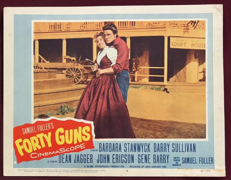 FORTY GUNS LOBBY CARD 1957 BARBARA STANWYCK BARRY SULLIVAN