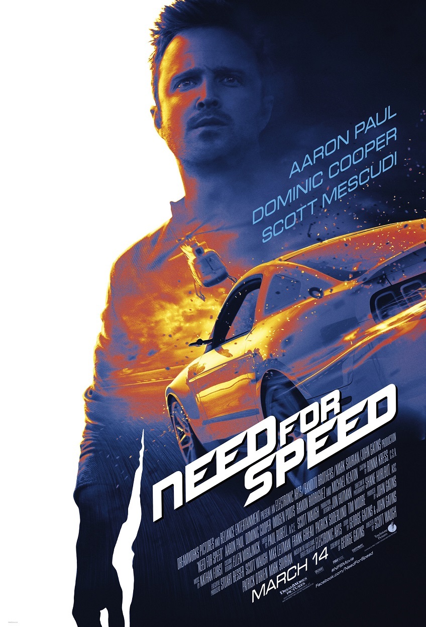 Need For Speed movie poster (a) : 11 x 17 inches : Aaron Paul poster