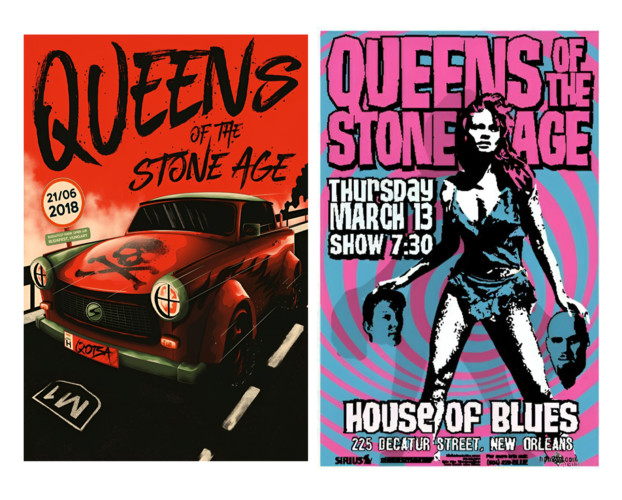 Set of 2 Posters Queens Of The Stone Age Unframed 11″ x 17″ Matte Finish Reprint