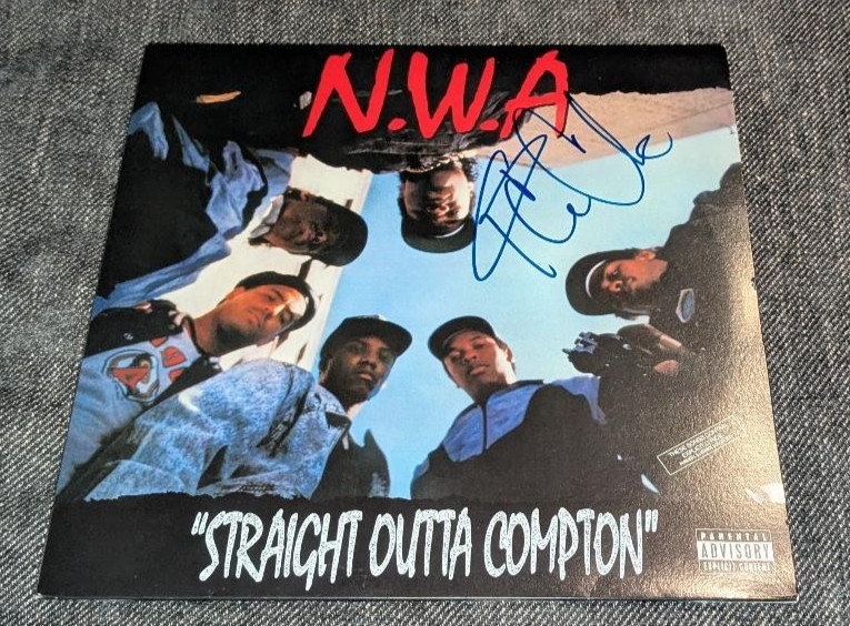 Ice Cube Straight Outta Compton Autographed Vinyl Record N.W.A. JSA COA