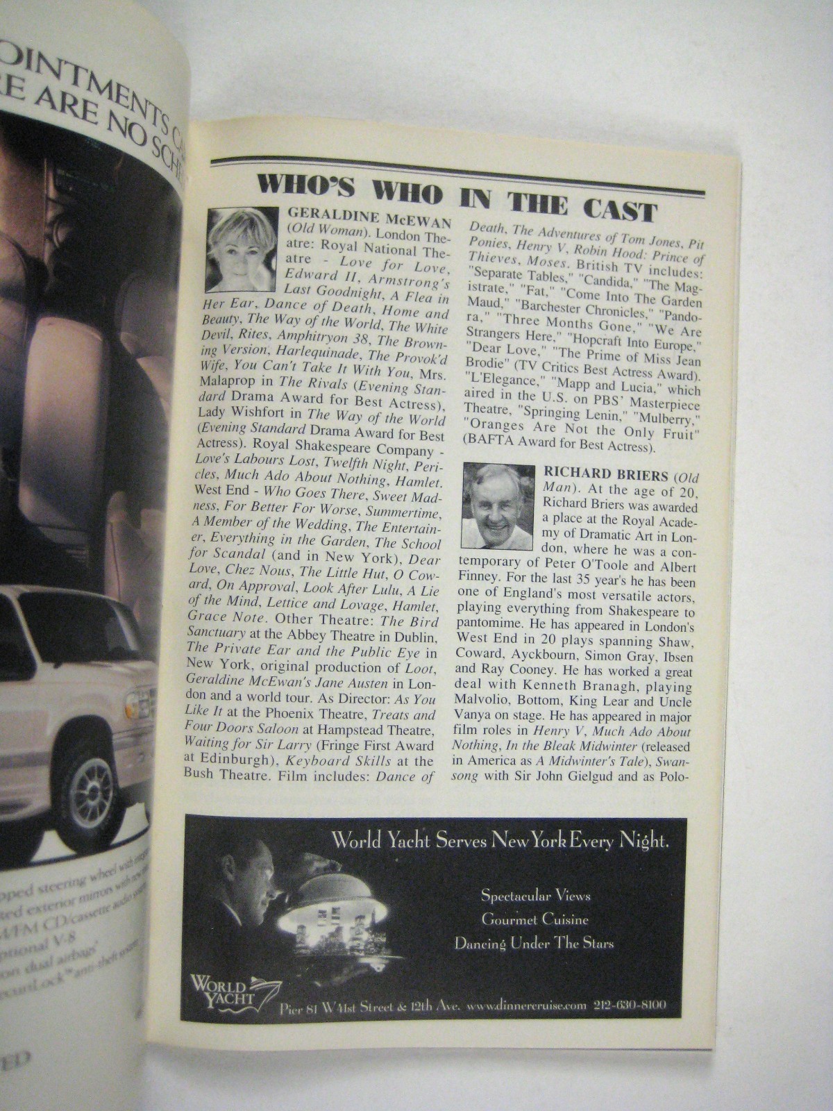 The Chairs Playbill 1998 John Golden Theatre Geraldine McEwan Richard Briers