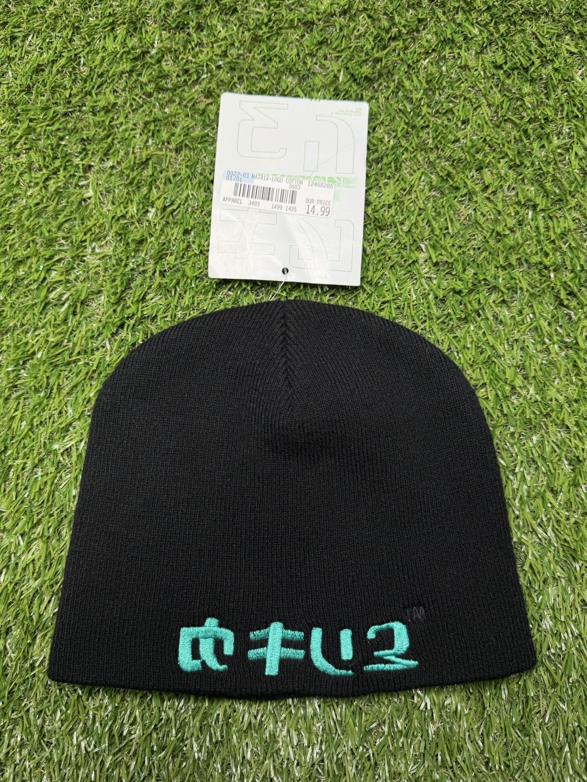 NWT Vintage The Matrix Reloaded Hat 2003 Movie Promo Beanie Neo Black OSFM Y2K
