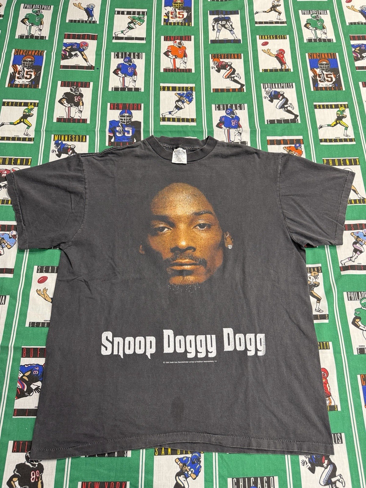 Vintage Snoop Dogg Tha Doggfather Single Stitch Shirt Tee Over Print Size XL