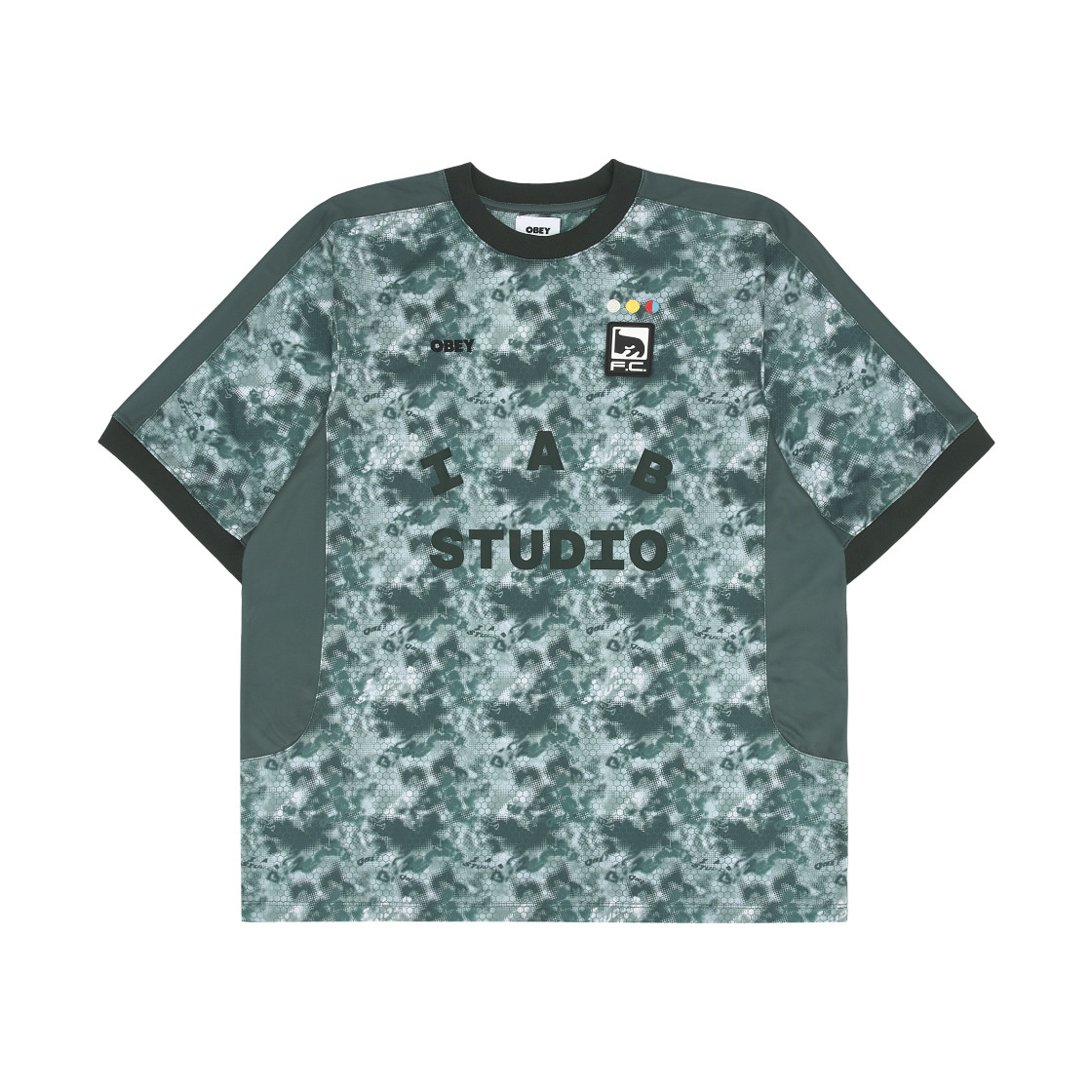 IAB Studio x Obey Jersey T-Shirt Grey