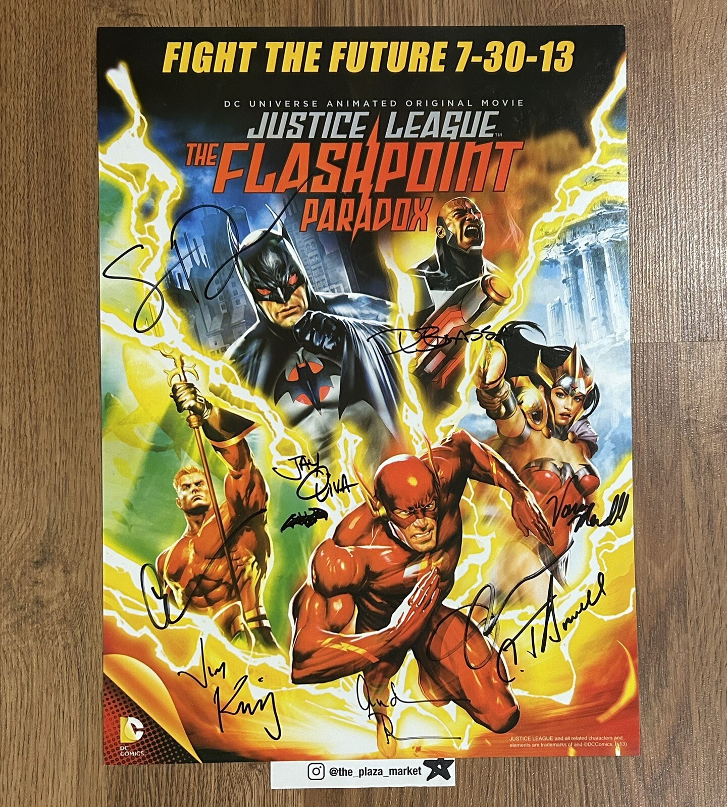 Signed Justice League Flashpoint Autographed 10×14 Poster Elwes SDCC 2014 cool